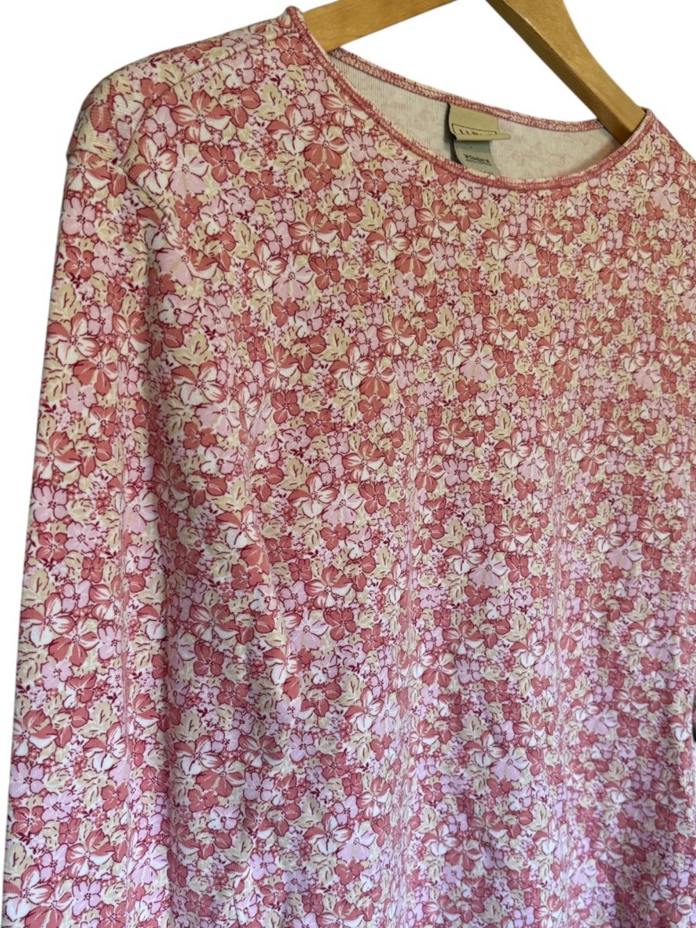 L.L. Bean 100% Cotton Floral Long Sleeve